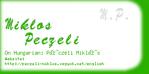 miklos peczeli business card